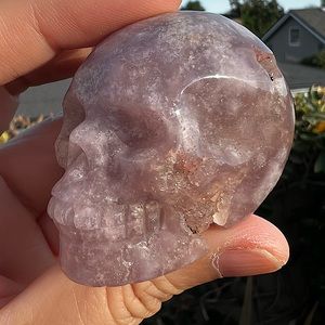SKULL LOVERS - Pink Amethyst Skull With Open Druzy